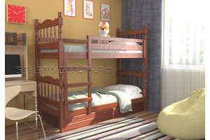 Кровать "Соня" орех - фото